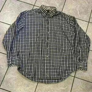 Taylor Byrd Purple Plaid Button Down Shirt Size Large